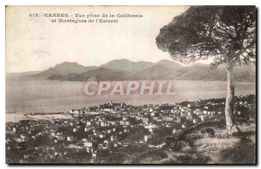 CPA Cannes vue prise de la Californie et Montagnes de l'Esterel 