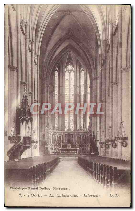 Toulouse — La Cathédrale — Intérieur — Phototypie Daniel Delboy, Mirscourt