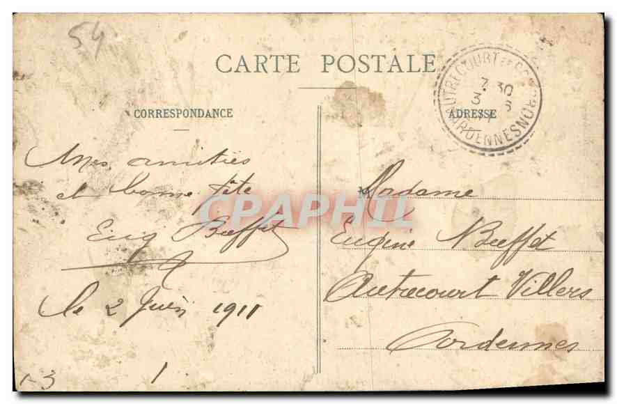 Toul - La Place Croix-de-Fue et la Rue de la Petite-Boucherie — éditée par Gerdele et Brique, n°77 — Verso
