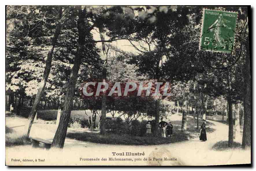 Promenade des Michonnettes, près de la Porte Moselle — Toul — éditeur Poilroi, à Toul