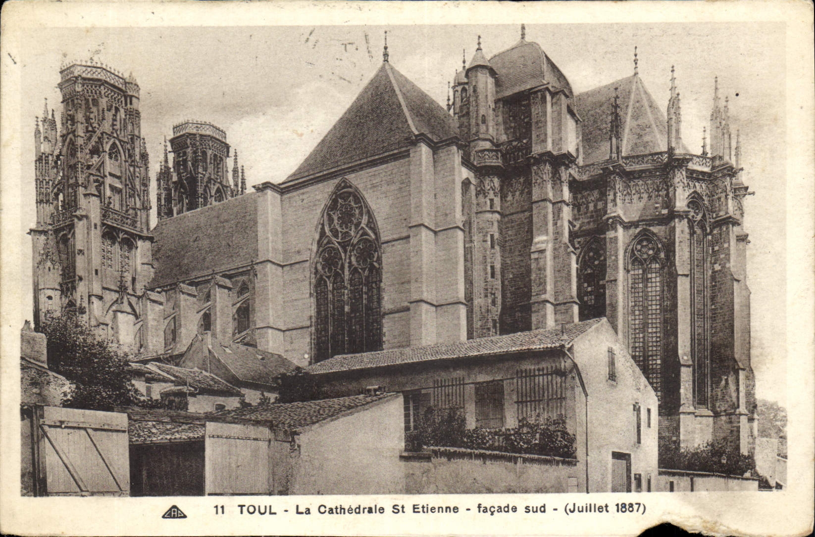 Toul - La Cathédrale Saint-Étienne - façade sud - Juillet 1887