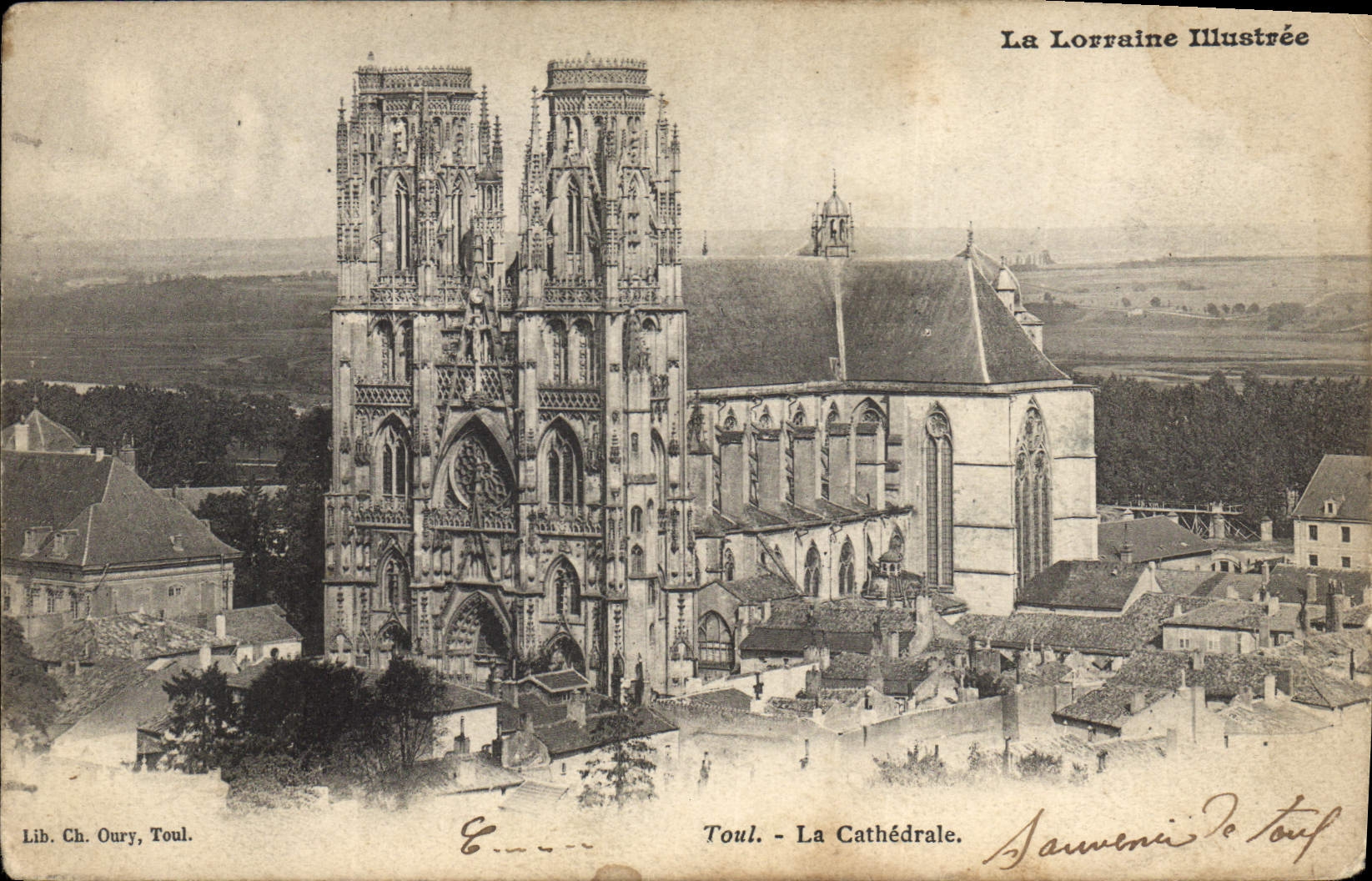 Toul - La Cathédrale — La Lorraine Illustrée, Lib. Ch. Oury, Toul