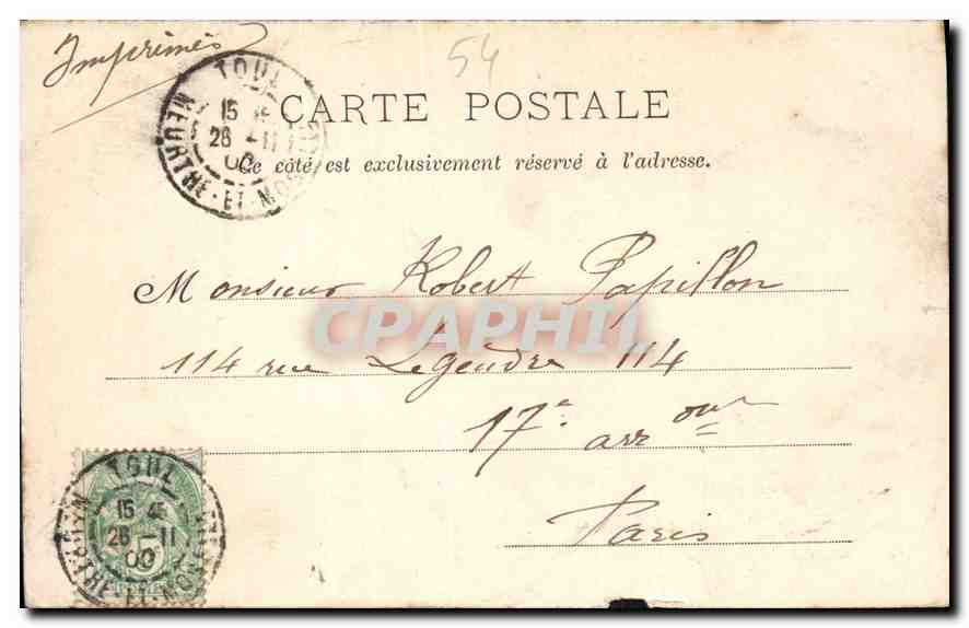 CPA La Lorraine Illustree Toul Porte de Metz — Rückseite