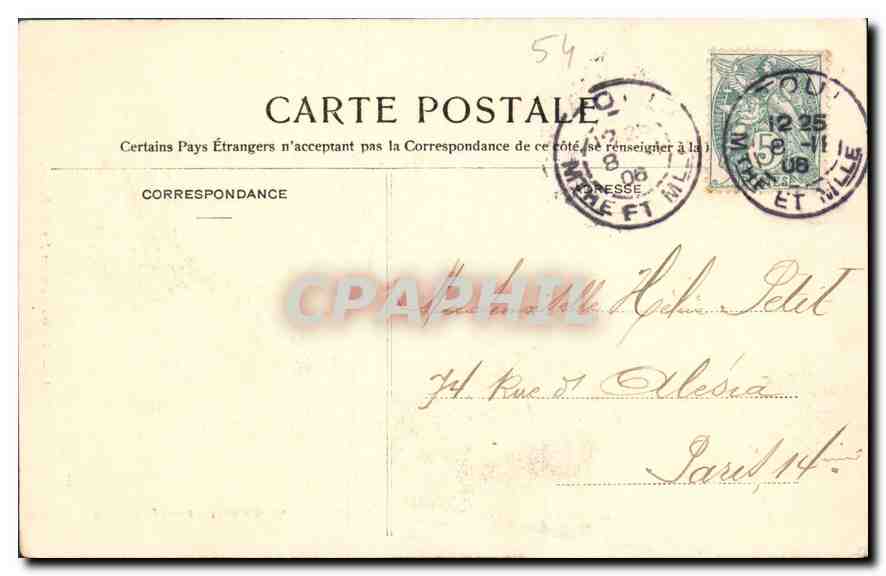 CPA La Lorraine Illustree Toul Ancien Couvent des Cordeliers  — Verso