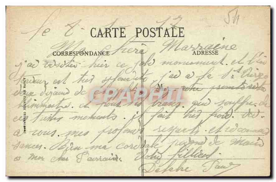 Toul Pittoresque — La Cathédrale — Gondolle et Urbain, Toul, République — Rückseite