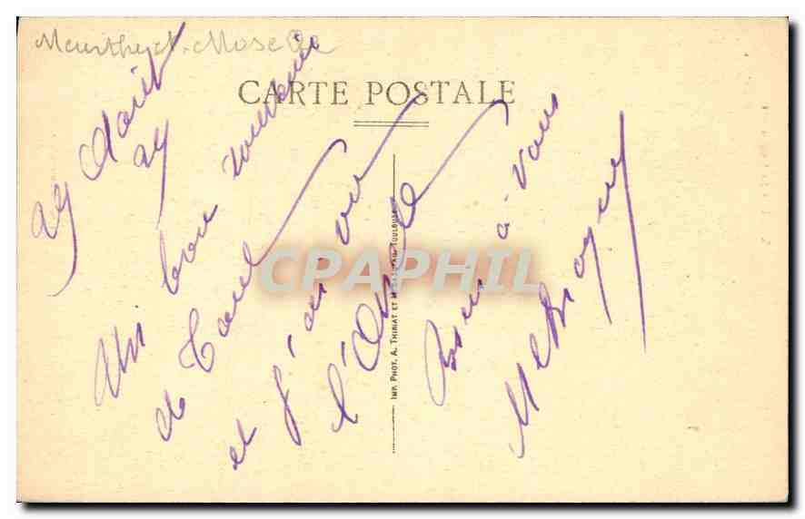 CPA Toul la Cathedrale  — Verso