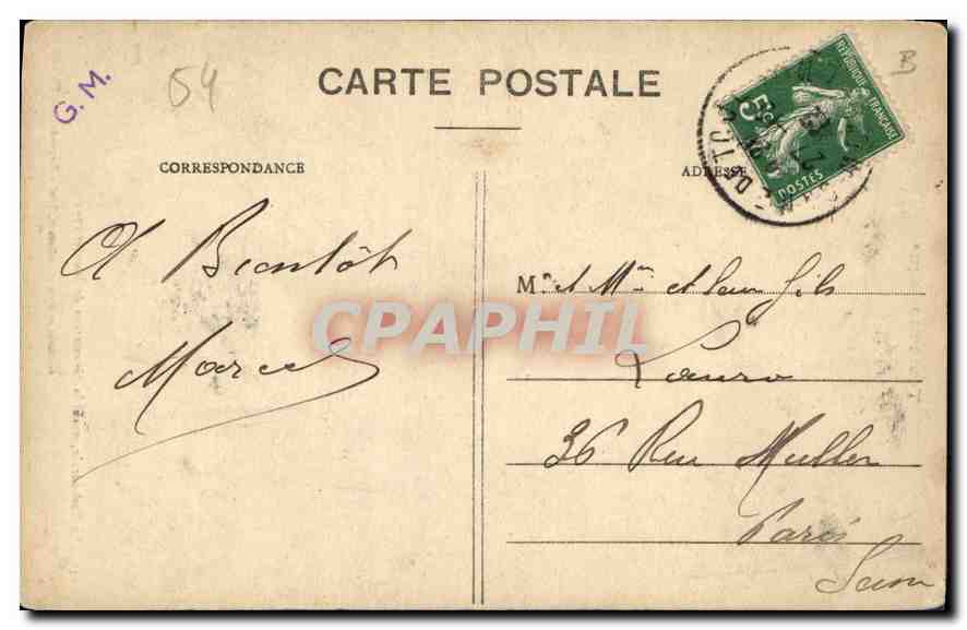 CPA Toul Pittoresque la Cathedrale avant la devastation de Janvier 1794  — Verso