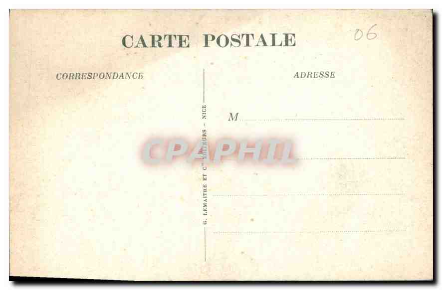 CPA Nice la Cascade du Chateau  — Rückseite