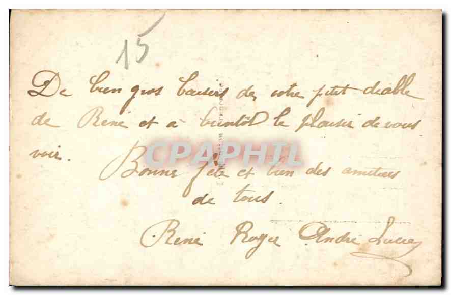 CPA Bonne Fete Enfant — Verso