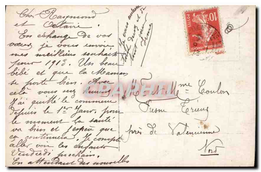 CPA Bonne Annee Enfant — Rückseite