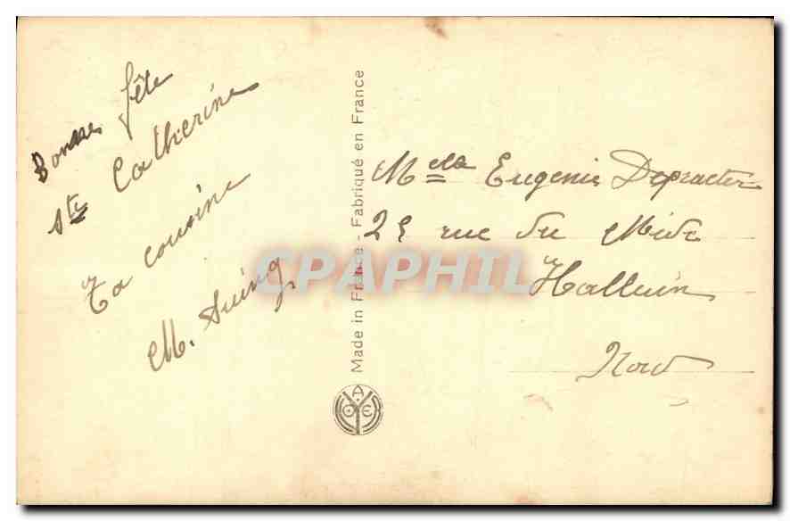 CPA Ste Catherine Enfnat — Rückseite