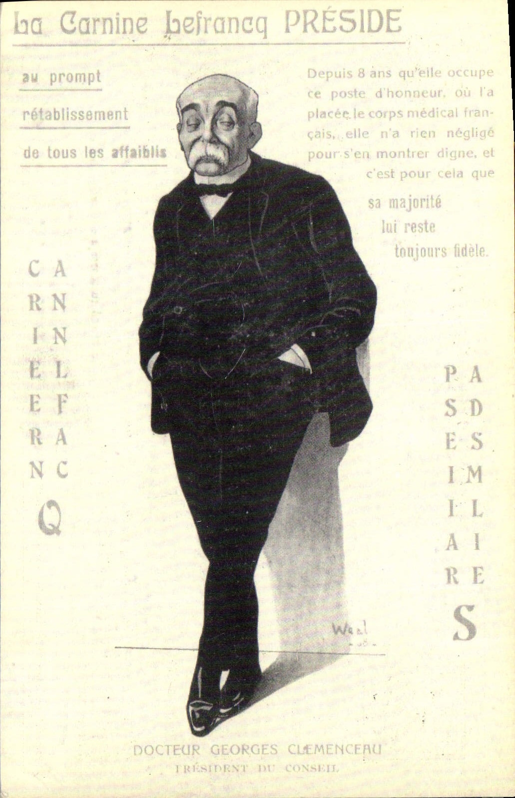 REPRO La Carnine Lefrancq Preside Docteur Georges Clemenceau