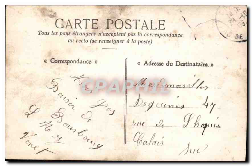 CPA Gage d'Amitie Enfant — Rückseite