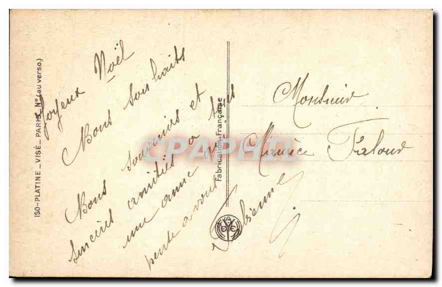 CPA Bonne Fete Enfant — Verso