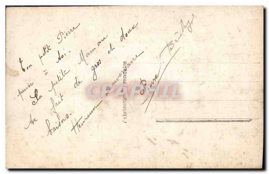 CPA Enfant Bebe — Verso