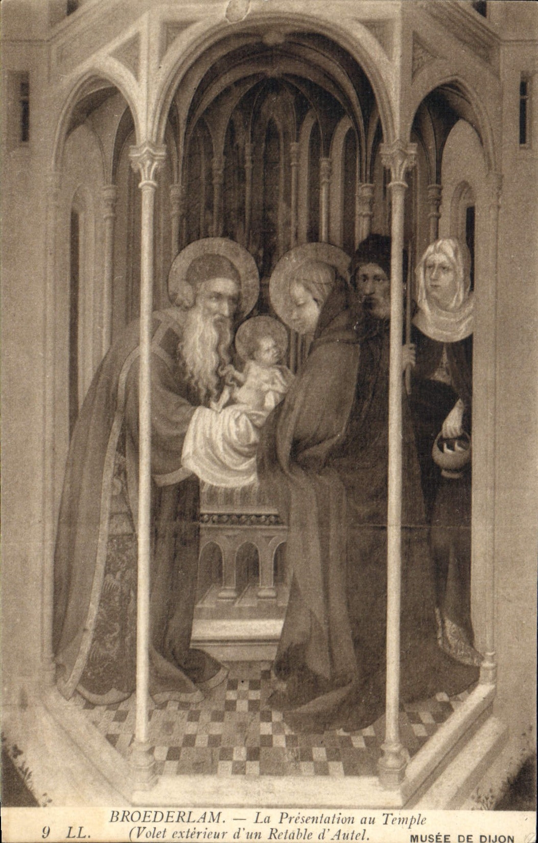 CPA Broederlam la Presentation au Temple Volet exterieur d'un Retable d'Autel Musee de Dijon 