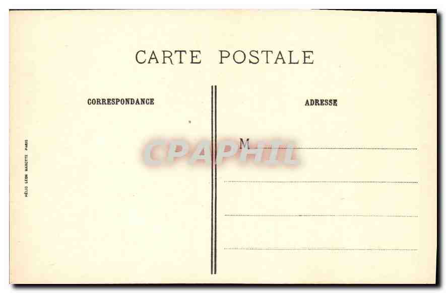 Les ruines de l'abbaye de Chaalis — Institut de France — J.-E. Bulloz, Editeur — Verso