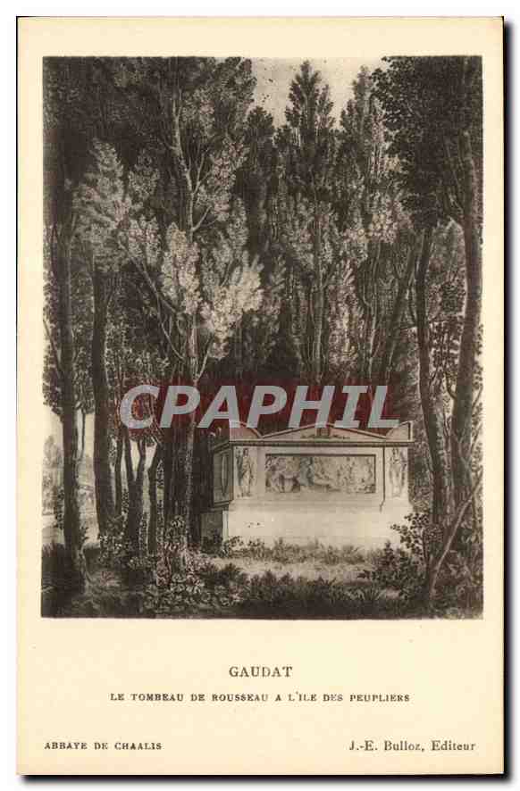 CPA Abbaye de Chaalis Gaudat le Tombeau de Rousseau a l'Ile des Peupliers 
