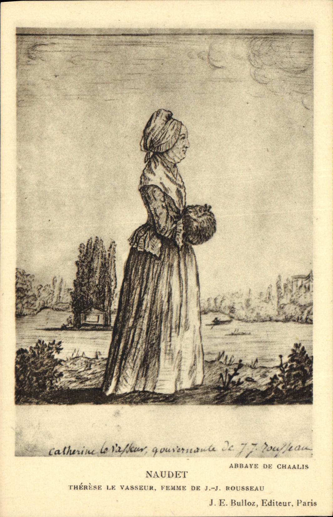 Catherine Le Vasseur, gouvernante de J.-J. Rousseau — Abbaye de Chaalis — J. E. Bulloz, Éditeur, Paris