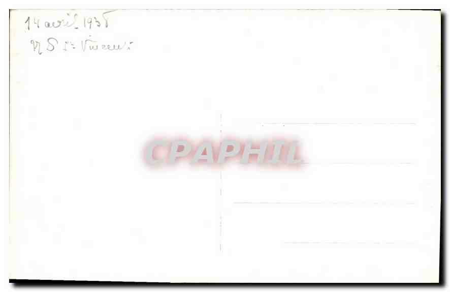 CARTE PHOTO 1938 Notre Dame de St Vincent — Rückseite