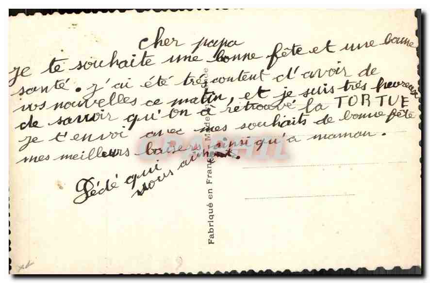 CPA Bonne Fete Enfant — Rückseite