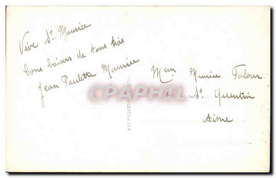 CPA Bonne Fete Enfant — Verso