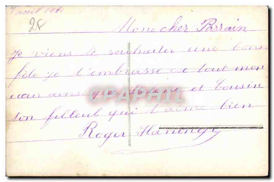 CPA Bonne fete Enfant — Rückseite