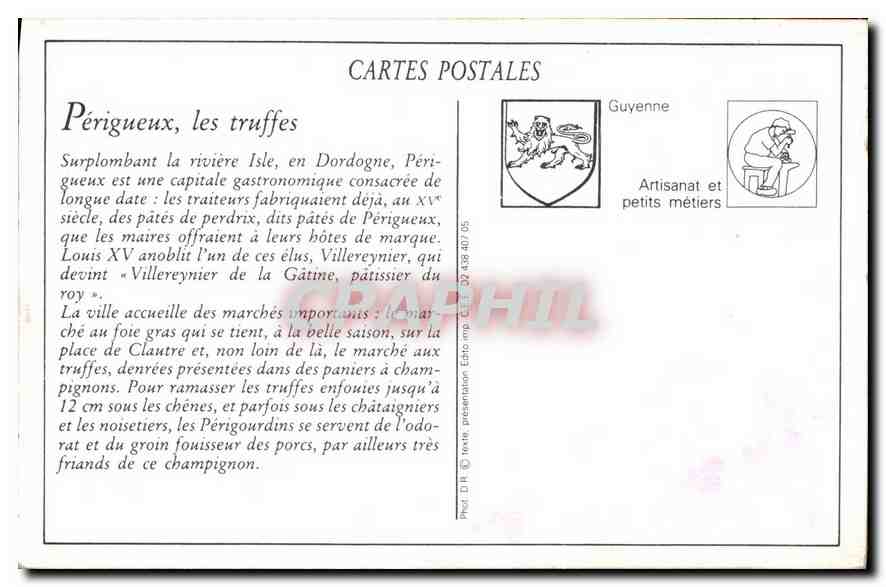 REPRO Perigueux Deux Perigards cherohant la Truffe Porc Cochon — Rückseite