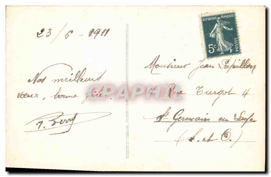 CPA Bonne Fete Enfant — Rückseite