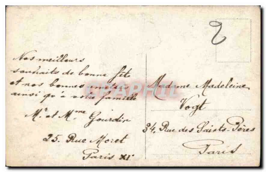 CPA Bonne Fete Enfant — Rückseite