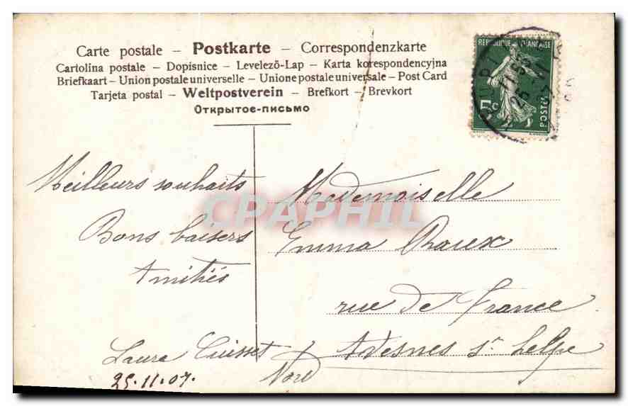 CPA Enfant — Rückseite