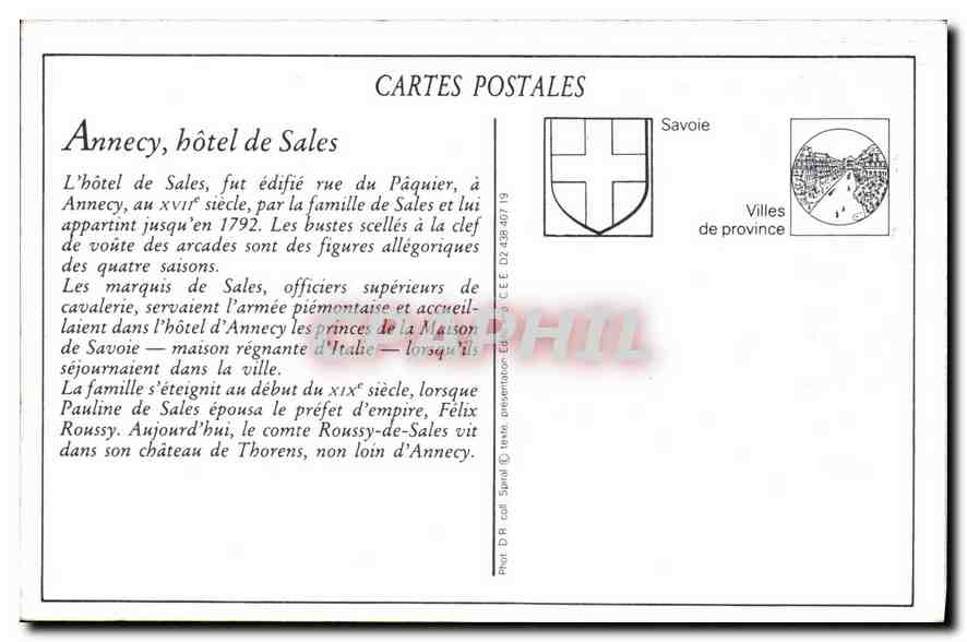 Annecy — Ancien Hôtel de Sales — LL — Reverso