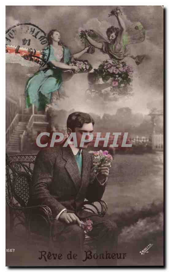CPA Reve de Bonheur Femme