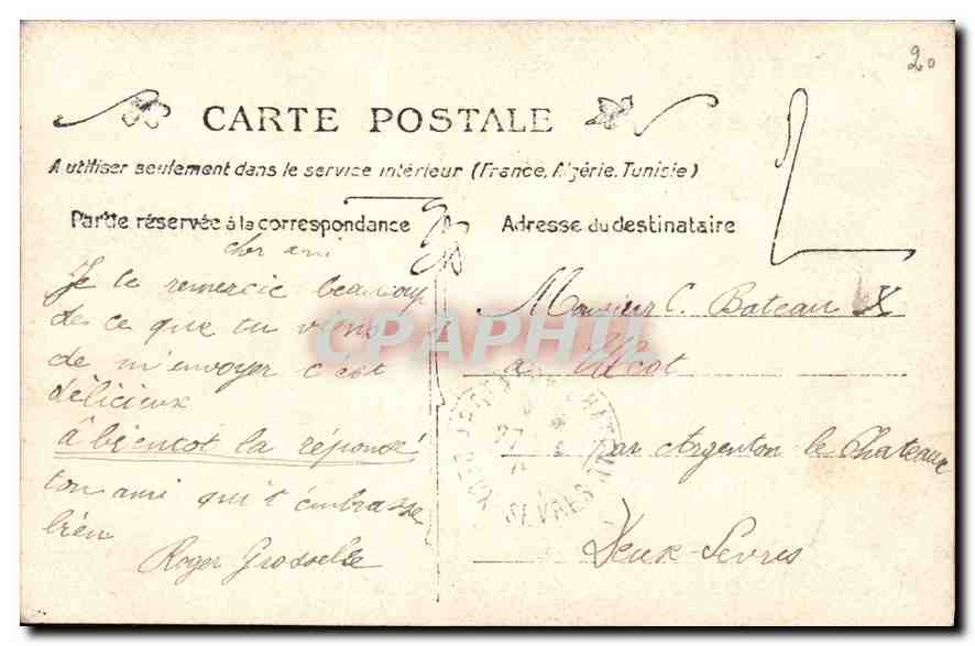 CPA Femme — Verso