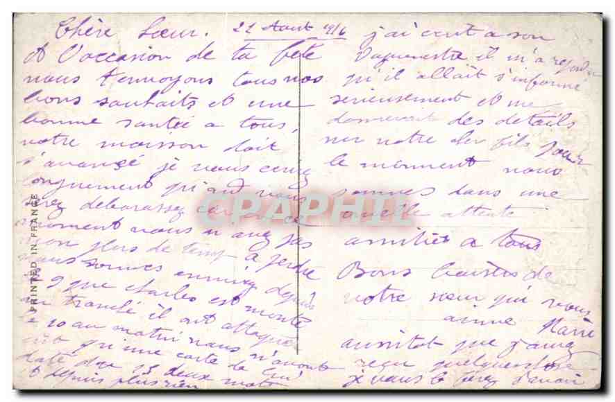 CPA Bonne fete Femme — Verso