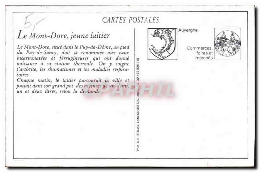 Mont-Dore — Un jeune laitier et sa monture — C.C. & C. n°181 — Reverso