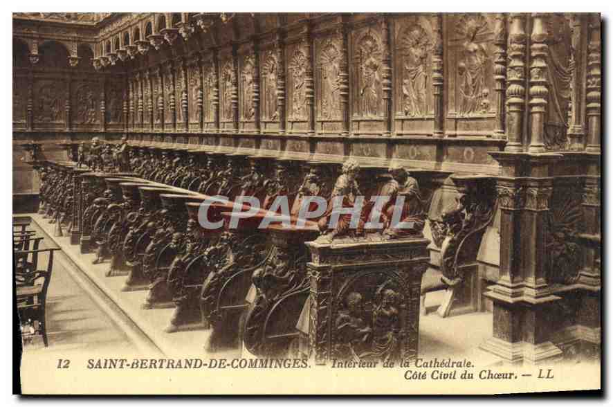 Saint-Bertrand-de-Comminges — Intérieur de la Cathédrale. Côté Civil du Chœur — LL