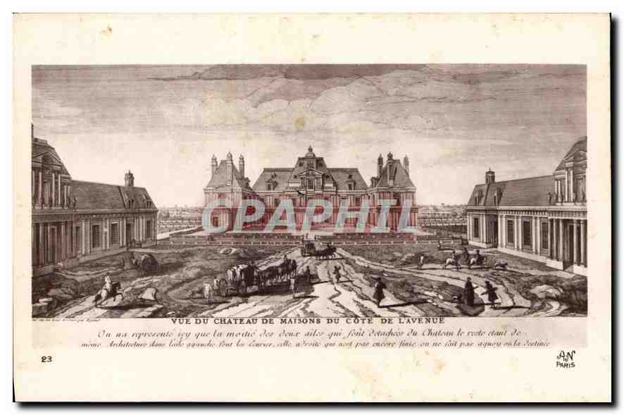 CPA Vue du Chateau de Maisons du cote de l'Avenue 