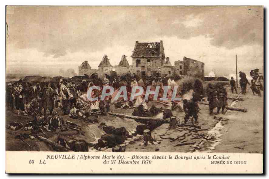 Neuville — Bivouac devant le Bourget après le Combat du 21 Décembre 1870 — Alphonse Marie de. Musée de Dijon