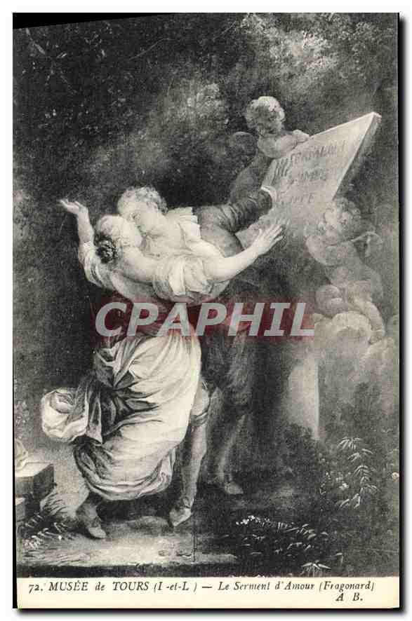 CPA Musee de Tours I et L le Serment d'Amour Fragonard 