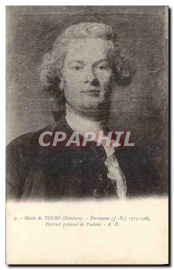 CPA Musee de Tours Peinture Perroncau Portrait presume de l'auteur 