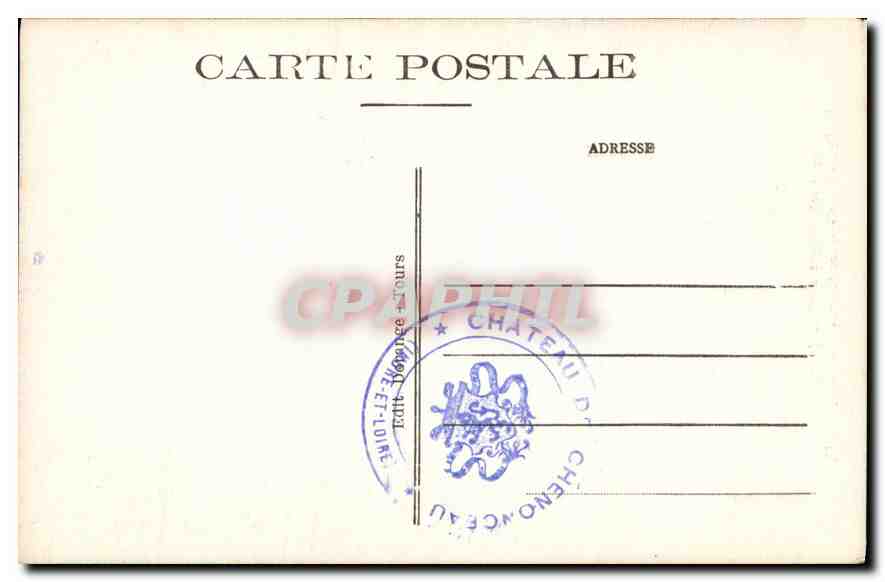CPA Chenonceau Le Chateau la Descente de Croix de Ribera XVI siecle  — Rückseite