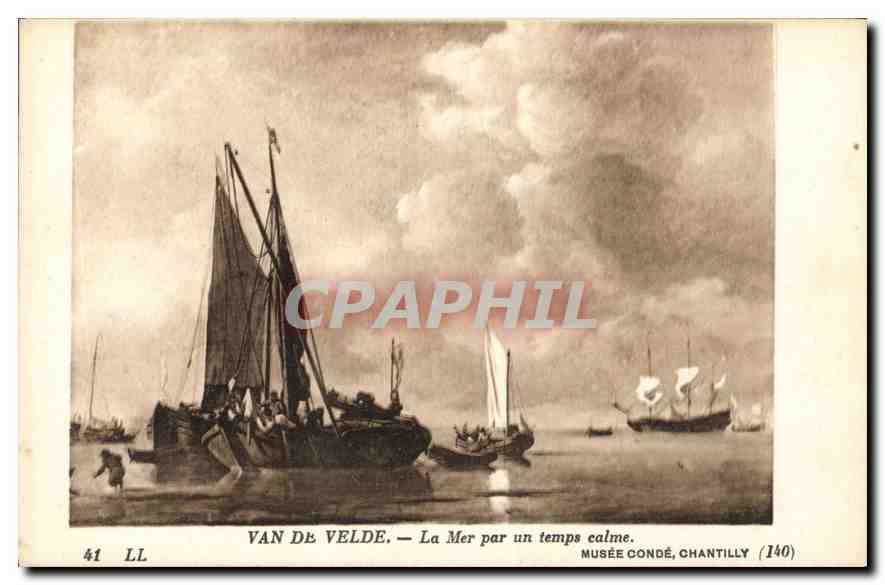 La Mer par un temps calme — Van de Velde — Musée Condé, Chantilly (140)