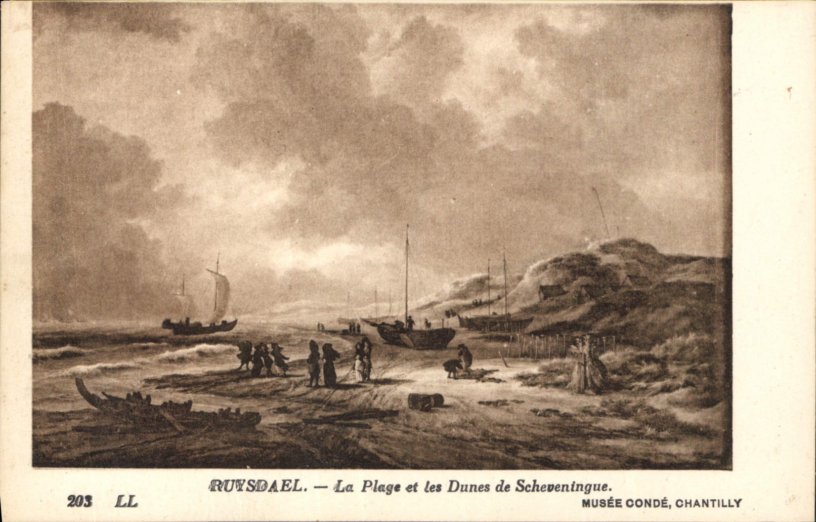 Ruysdael — La Plage et les Dunes de Scheveningue — Musée Condé, Chantilly