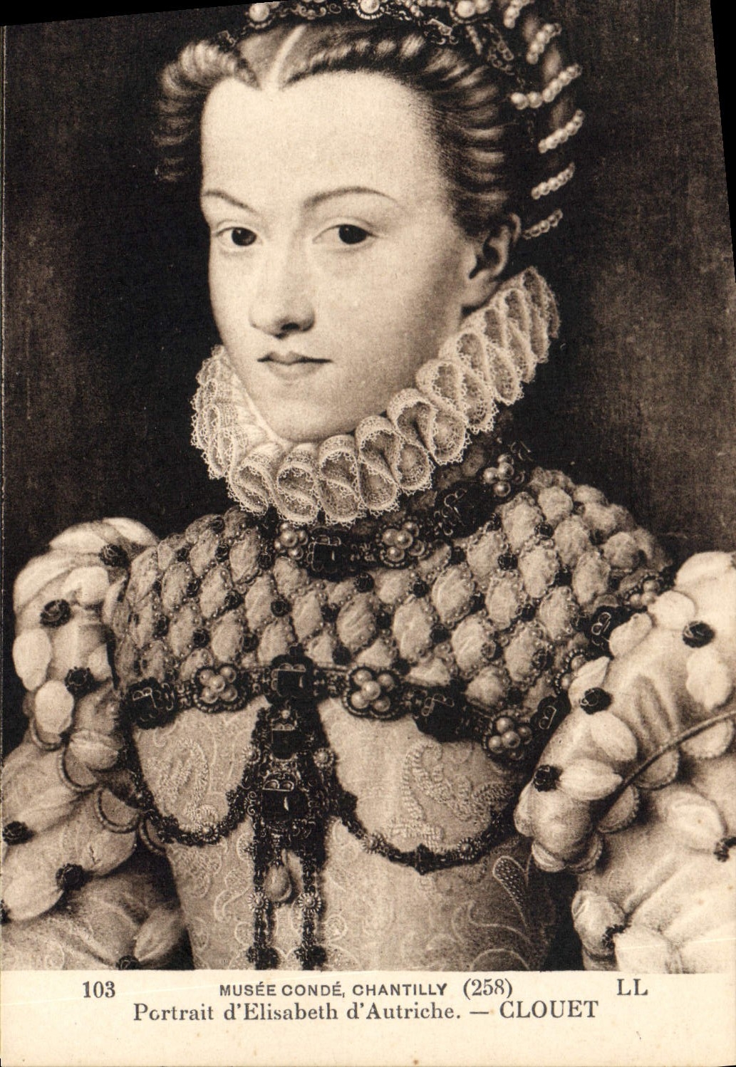 Portrait d'Élisabeth d'Autriche — Musée Condé, Chantilly — Clouet