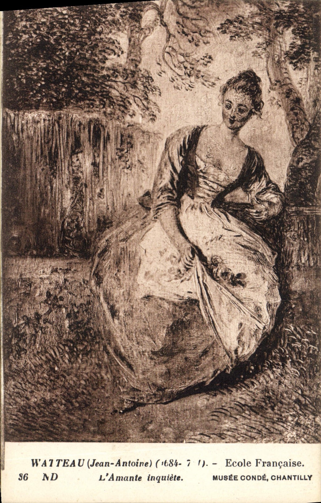 CPA Watteau Jean Antoine Ecole Francaise Musee Conde Chantilly 