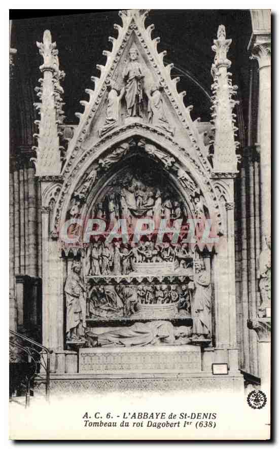 CPA Abbaye de St Denis Tombeau du Roi Dagobert Ier 