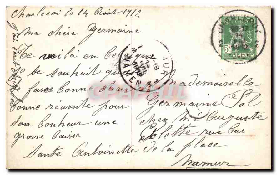 CPA Femme — Verso