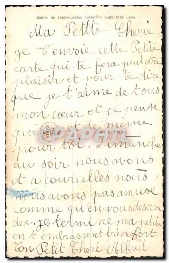 CPA La Route du Bonheur Femme — Verso