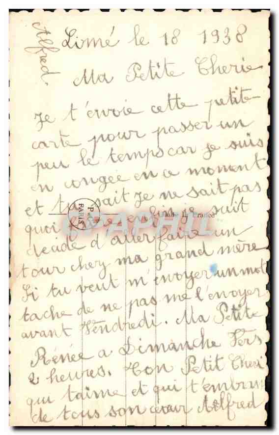CPA Bons Baisers Femme — Verso
